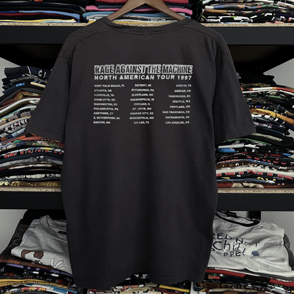 1997 Rage Against The Machine Who Laughs Washed Black Tee