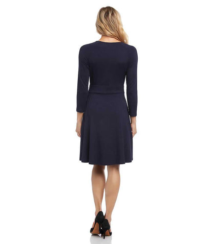 Faux Wrap Drape Dress