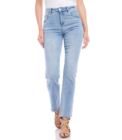 Raw Hem Straight Jeans