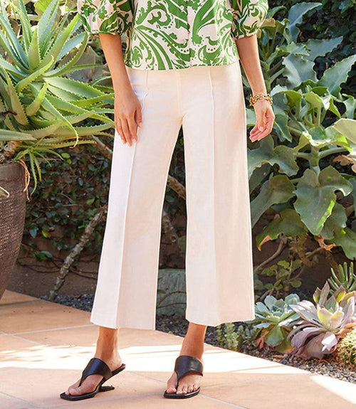 Pintuck Wide Leg Pants