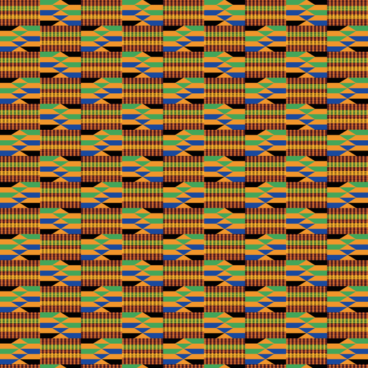 African Kente Cloth Patterned Adhesive Vinyl