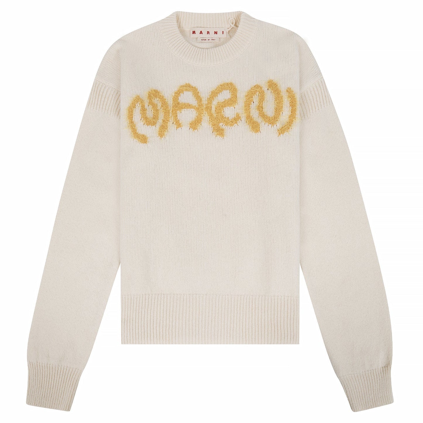 Logo Shetland Sweater | Stone White
