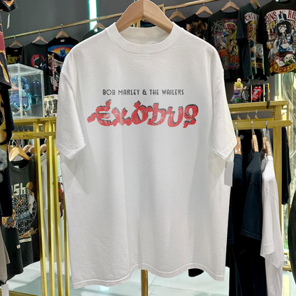 70s 'Exodus' Bob Marley & The Wailers Rare Washed White Tshirt