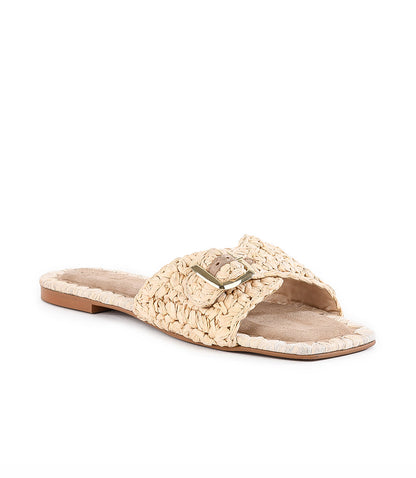 Seychelles Morning Brunch Raffia Buckle Sandals