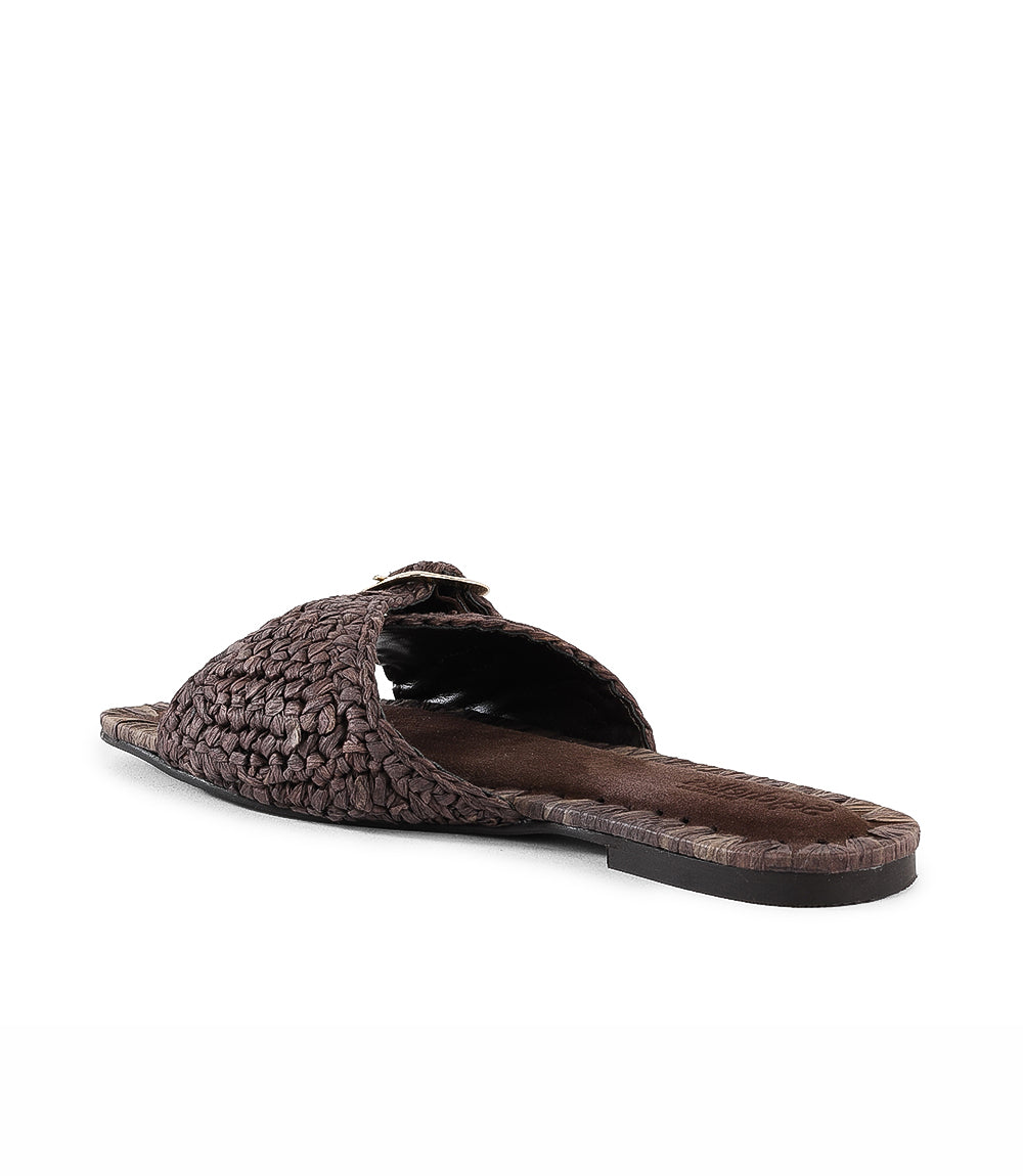 Seychelles Morning Brunch Raffia Buckle Sandals