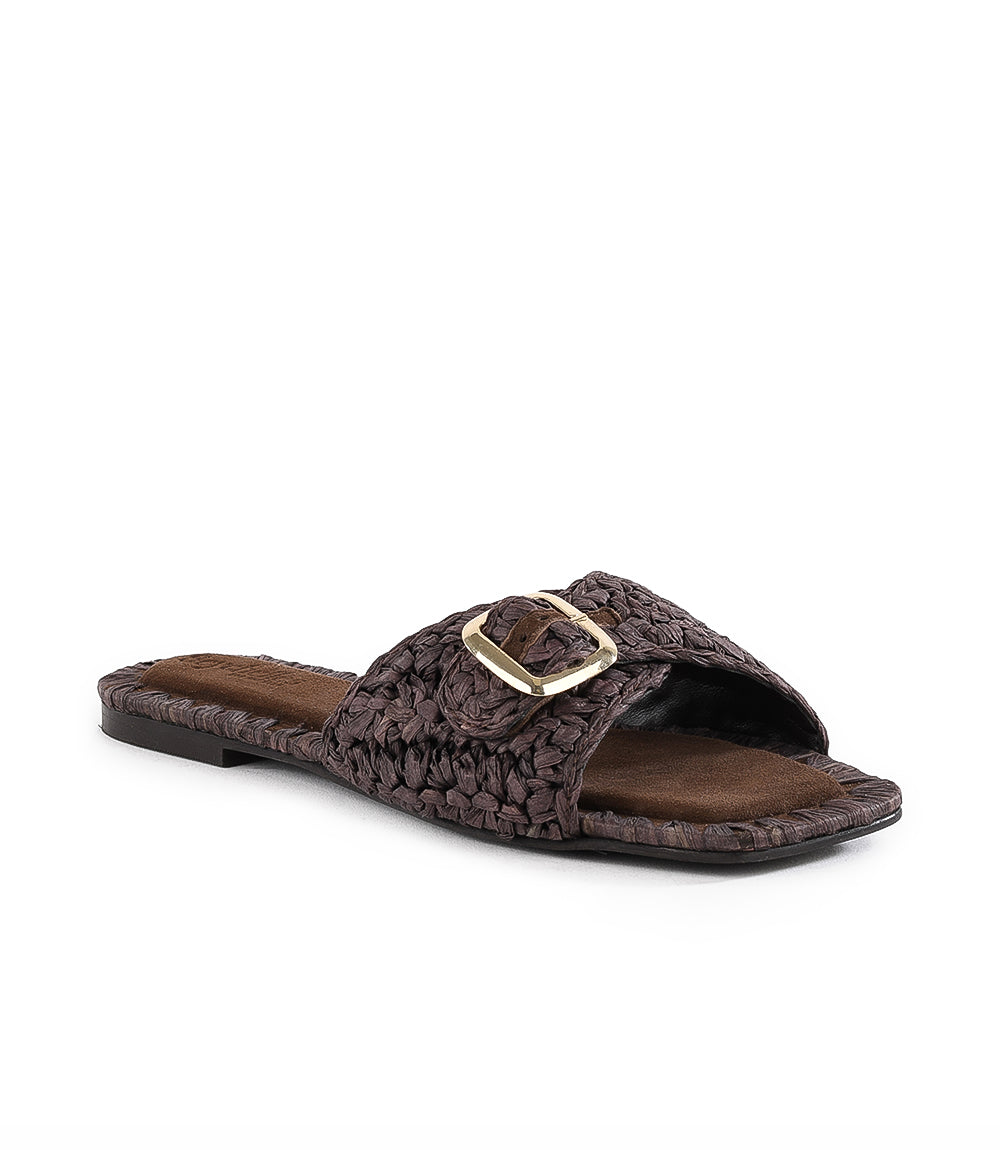 Seychelles Morning Brunch Raffia Buckle Sandals