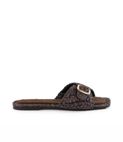 Seychelles Morning Brunch Raffia Buckle Sandals