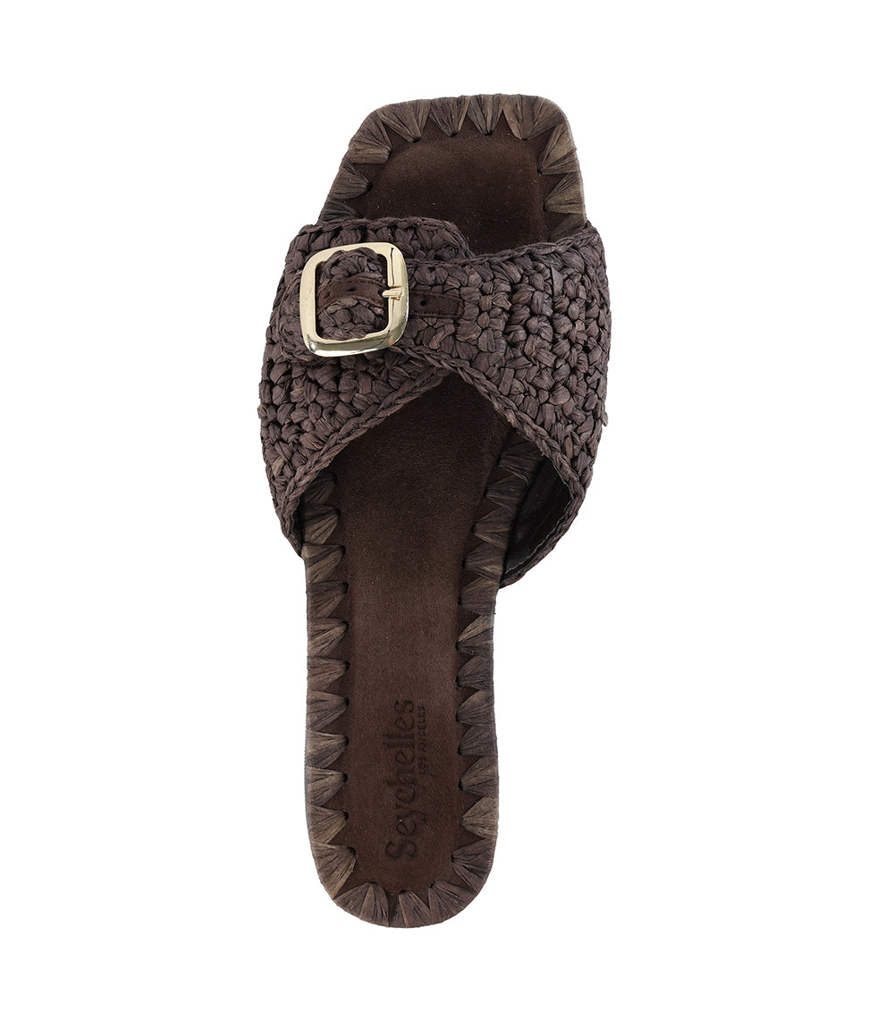 Seychelles Morning Brunch Raffia Buckle Sandals