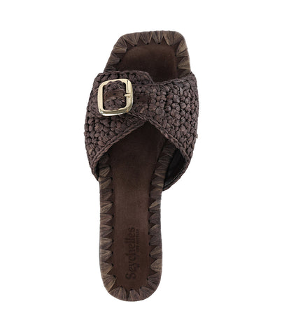 Seychelles Morning Brunch Raffia Buckle Sandals