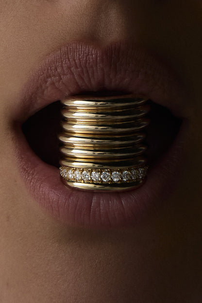 Triple Orielle Ring | Silver or 9K White Gold