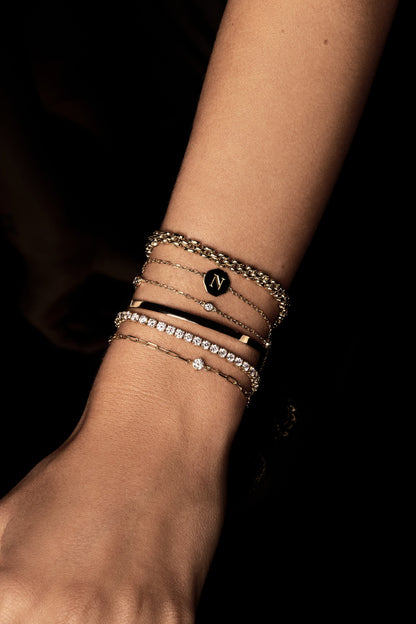 Letter Bracelet | 9K Rose Gold