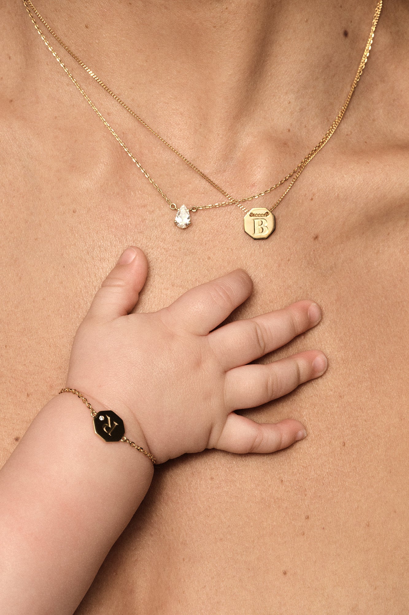 Baby Letter Bracelet | 9K Yellow Gold