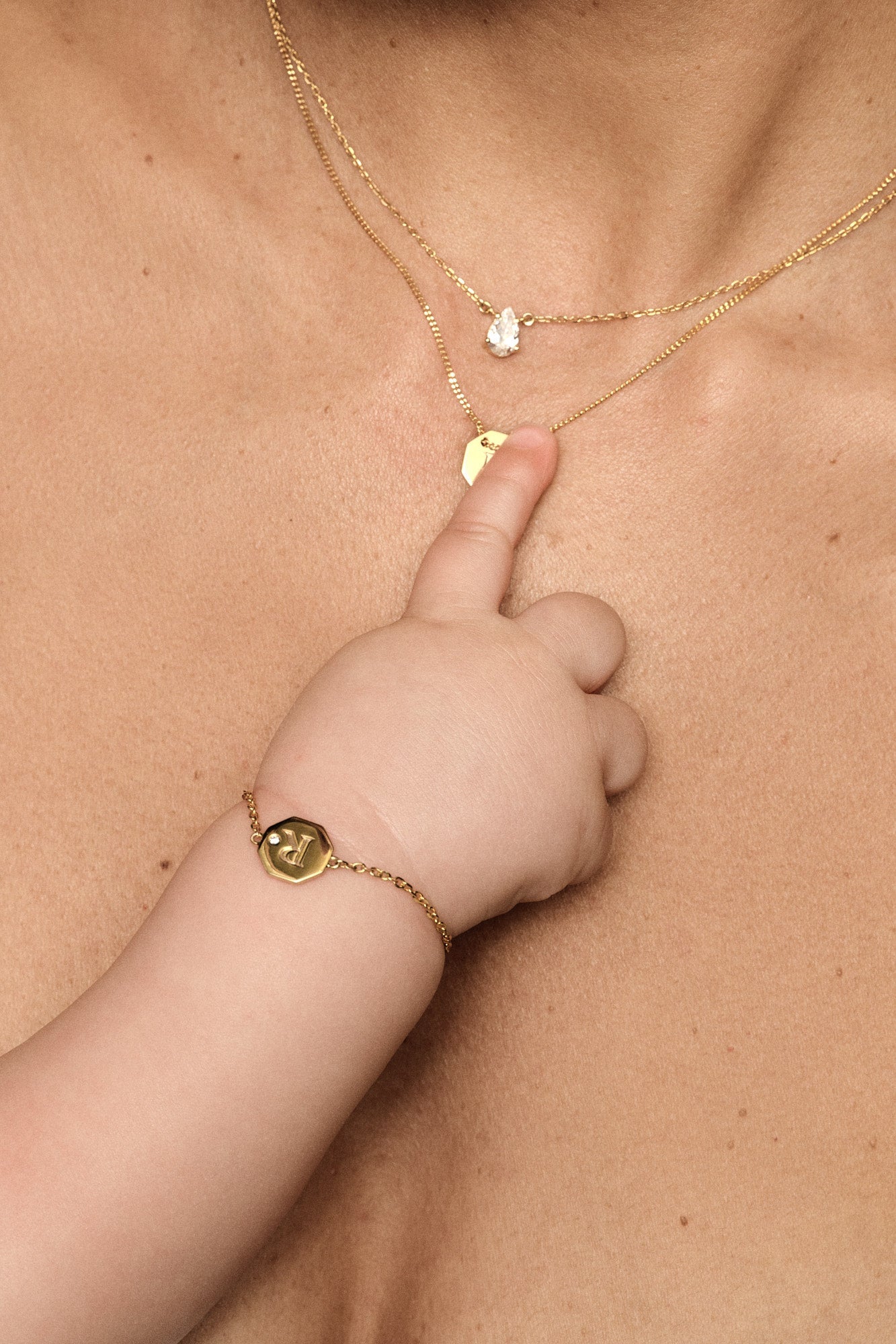 Baby Letter Bracelet | 9K Yellow Gold