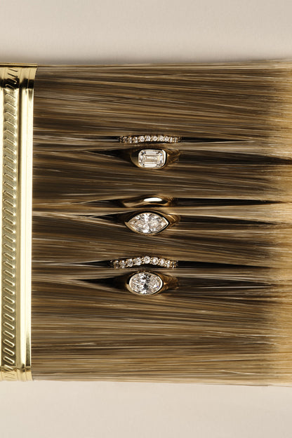 Insignia Diamond Band | 18K White Gold