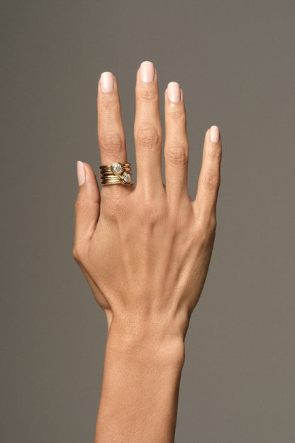 Roma Heart Diamond Ring | 18K White Gold