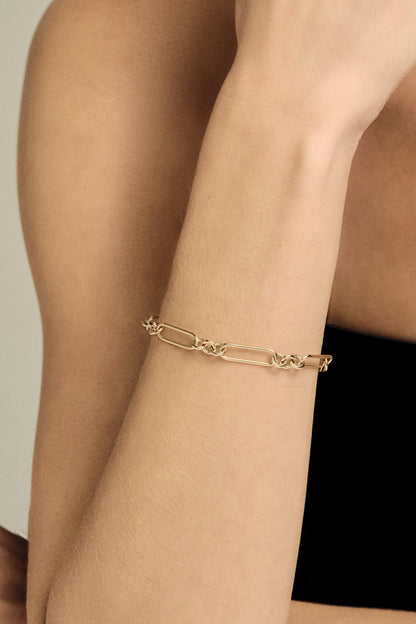 Large Lennox Bracelet | Silver or 9K White Gold