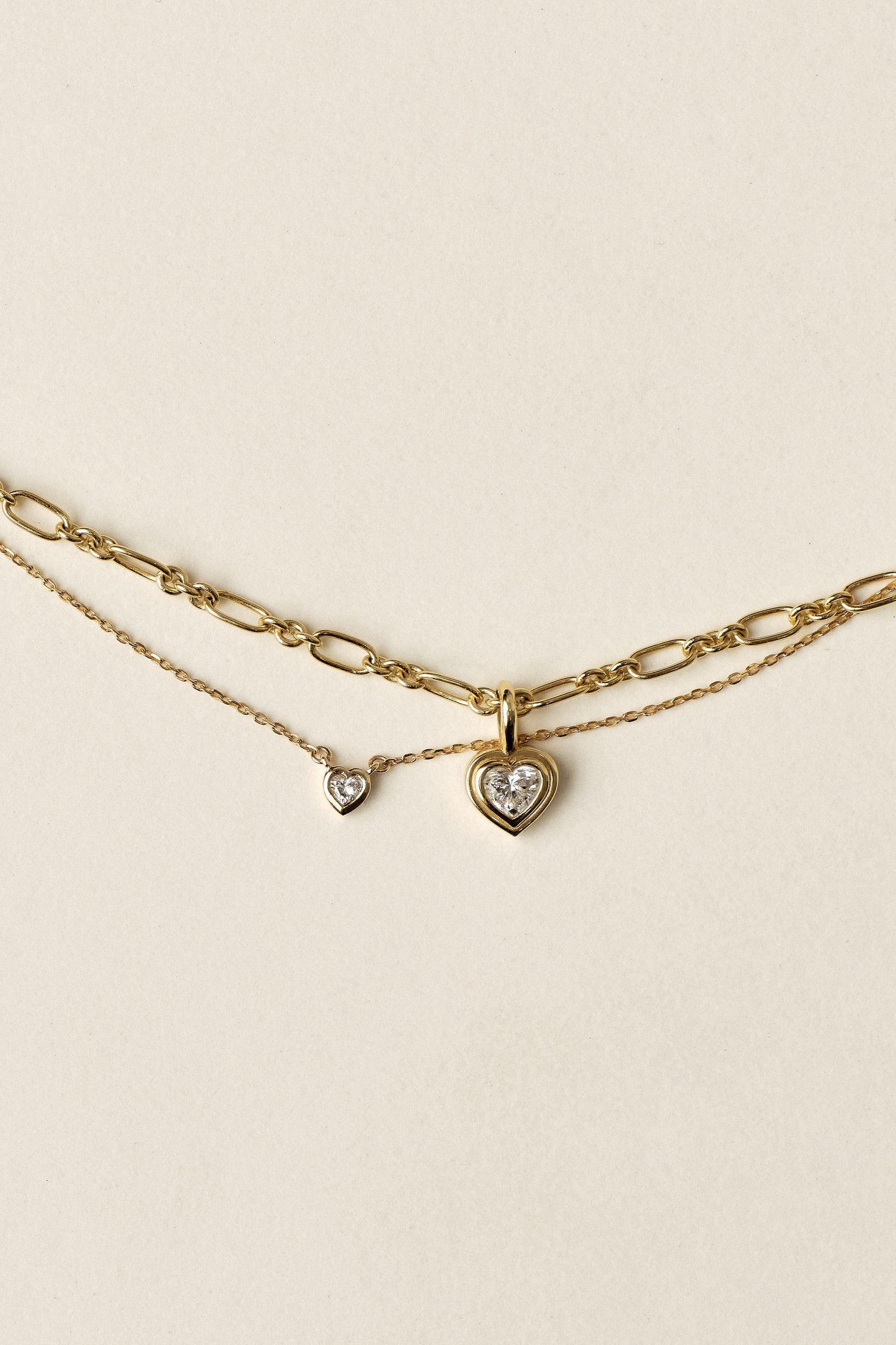 Heart Gemstone Necklace | 9K White Gold