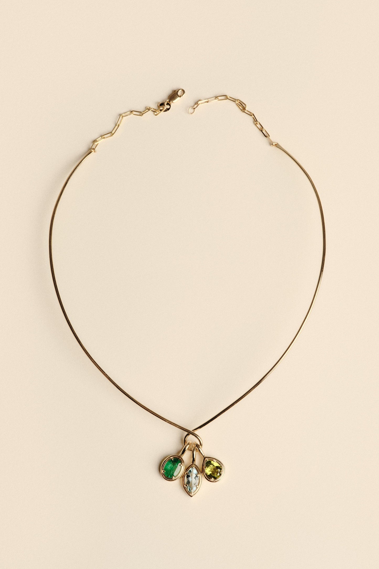 Roma Oval Gemstone Pendant | Yellow Gold