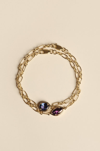 Roma Marquise Gemstone Bracelet | Silver