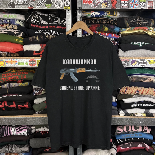 90s Kalashnikov AK-47 Tour Washed Black Tee