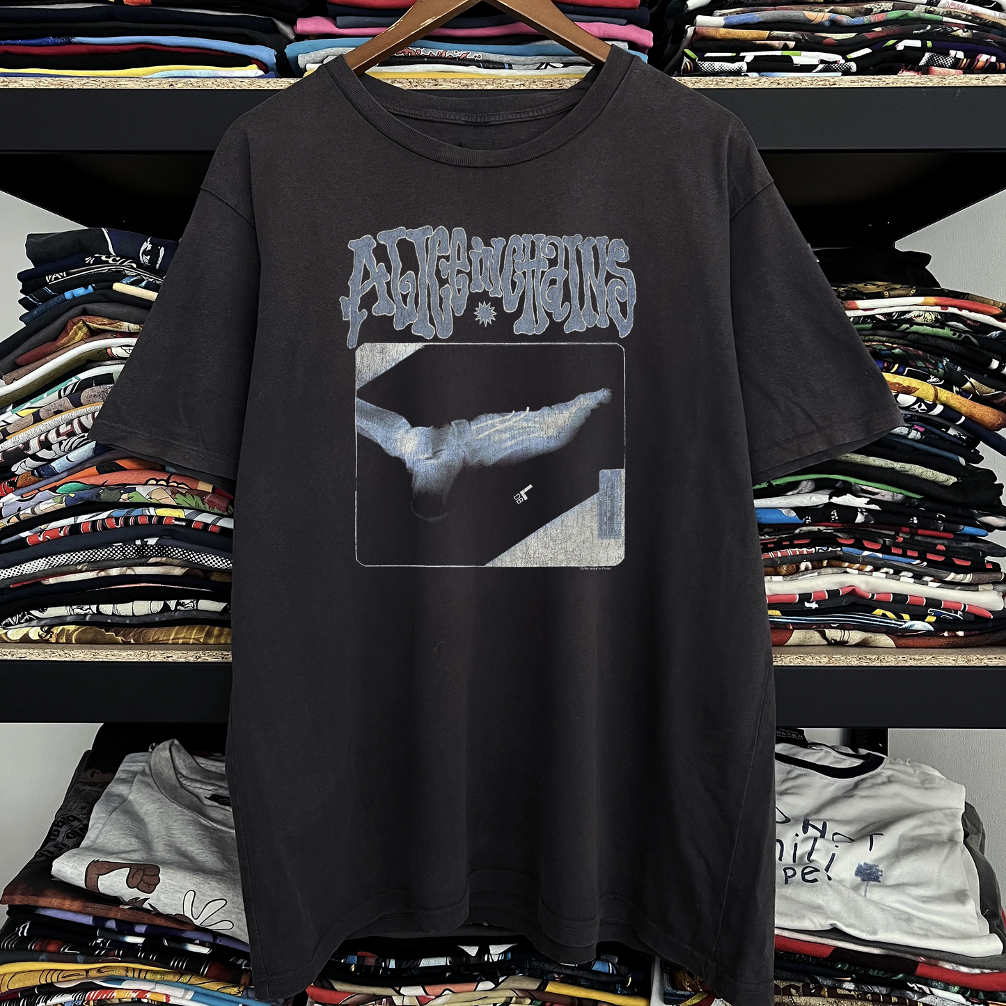 1992 Alice In Chains Broken Foot Xray Washed Black Tee
