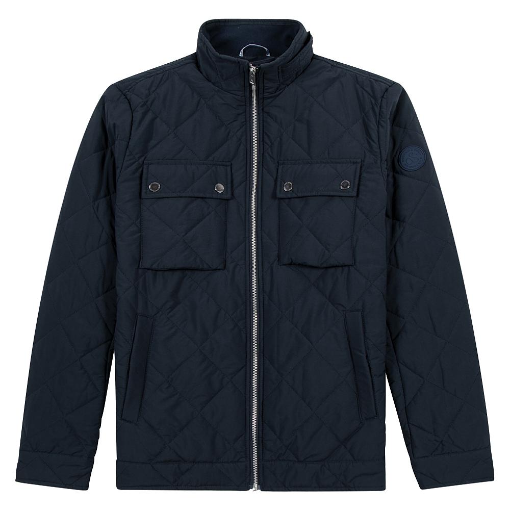 Quilted Short Jacket | Navy