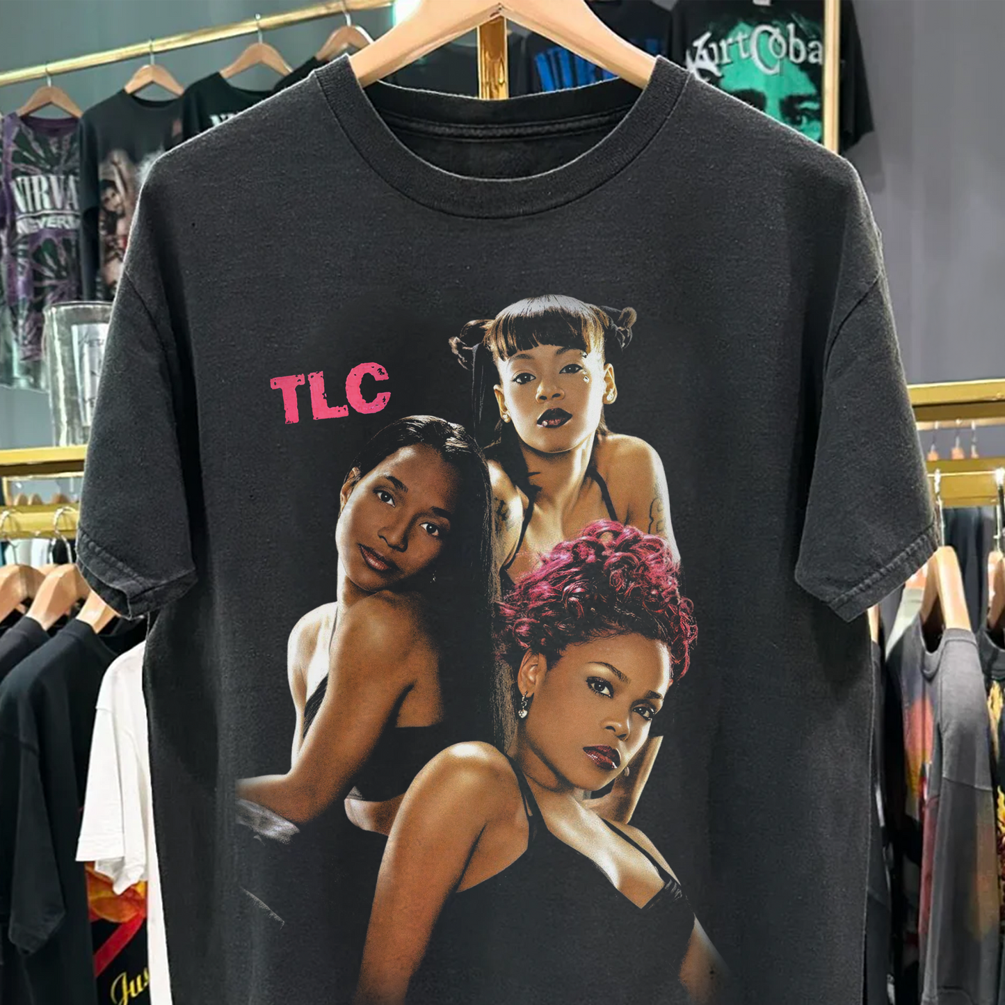 Retro Unpretty TLC Heavyweight Black Tshirt