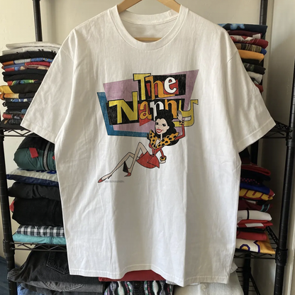 1994 The Nanny Series Promo Washed White Tee