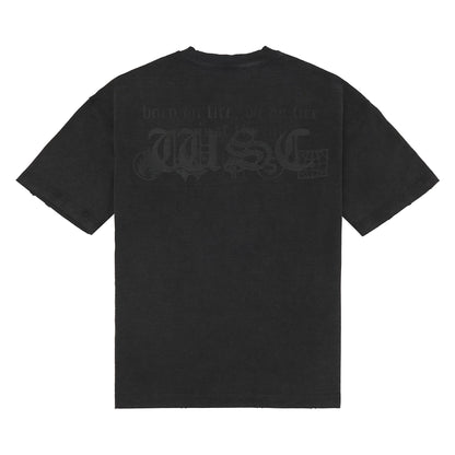 Rhinestone Tee | Black/Black