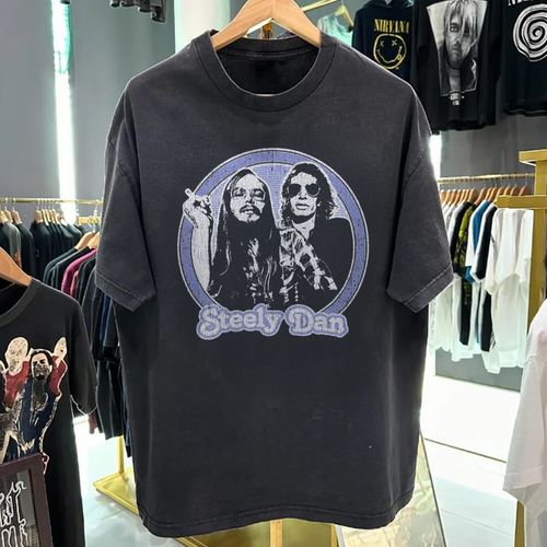 80's Steely Dan Black Washed T-Shirt