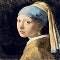 Johannes Vermeer Marble Coasters, Set Of 4
