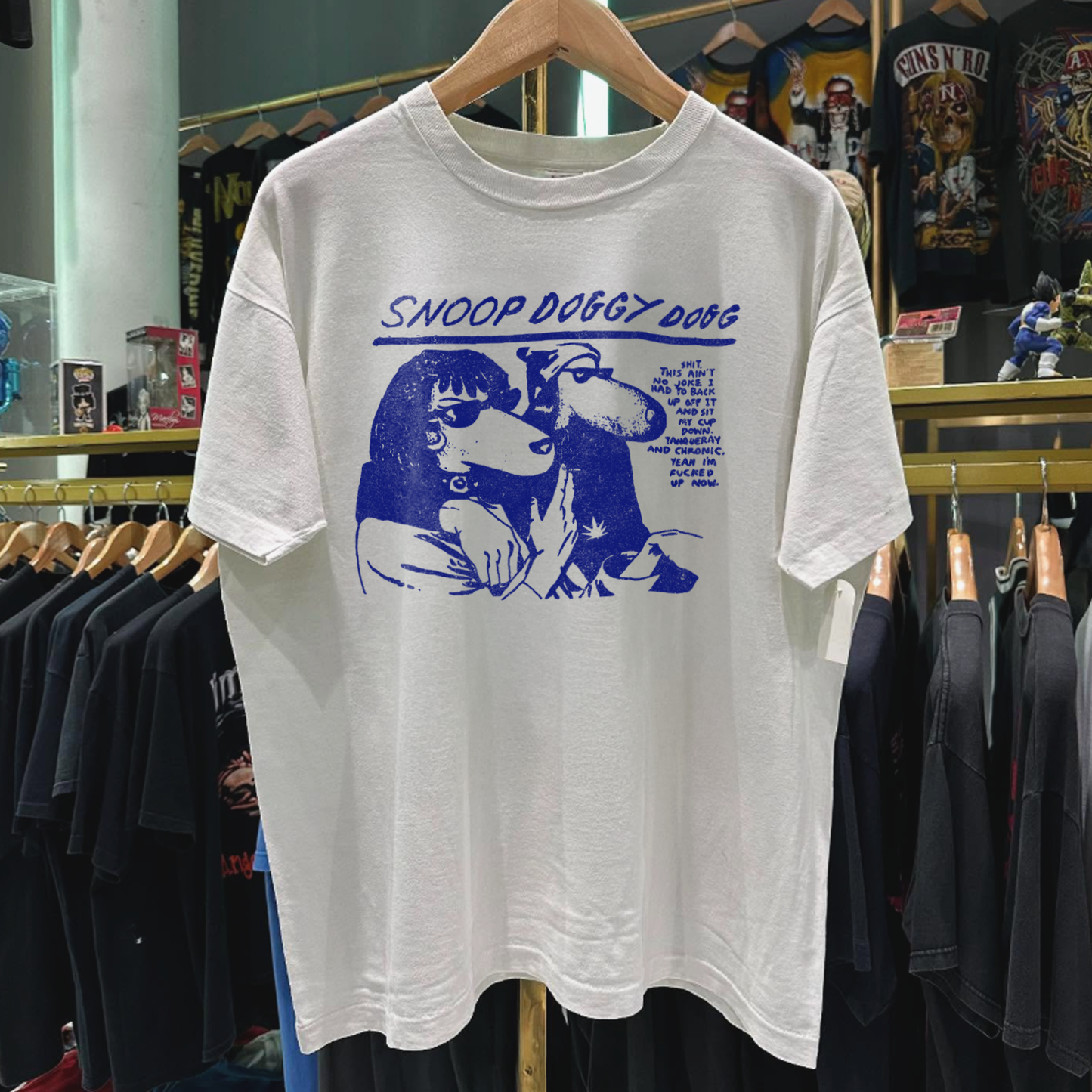 2000S Rare Snoop Doggy Dog Parody White Tee