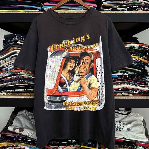 Trucking Washed Black Tee