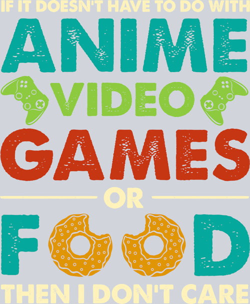 Anime Video Games Food Color - STK00269 (DTF Transfers)