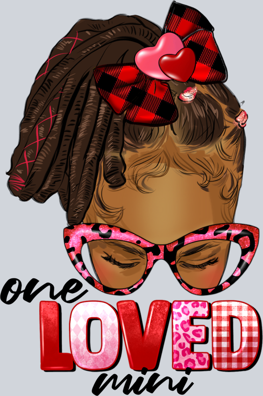 Afro Messy Locs Ponytail One Loved Mini - STK00080 (DTF Transfers)