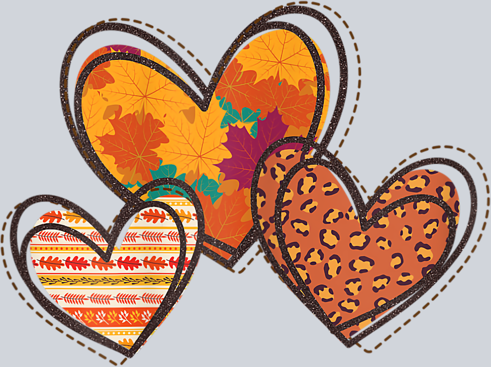 Autumn Hearts 1 - STK00333 (DTF Transfers)
