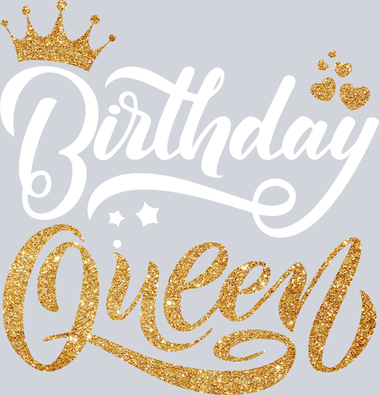 Birthday Queen Faux Glitter 2 - STK00571 (DTF Transfers)