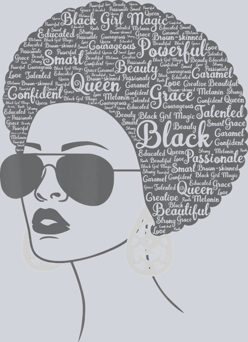 Black Smart Queen - STK00932 (DTF Transfers)