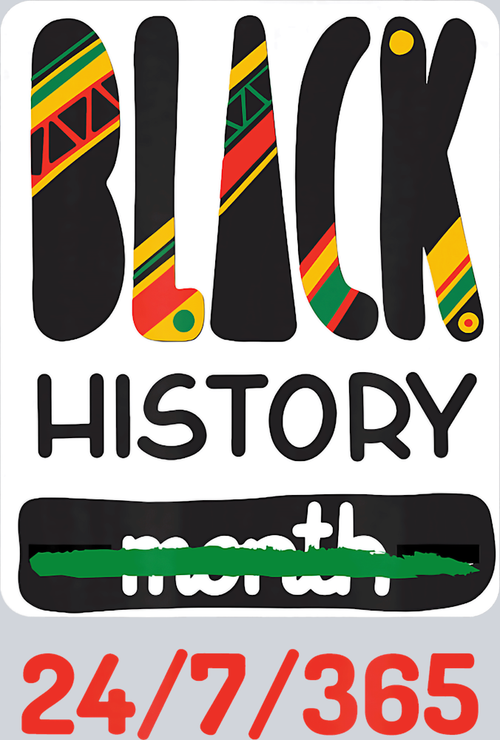 Black History 24 7 365 Stretch Pattern - STK00659 (DTF Transfers)