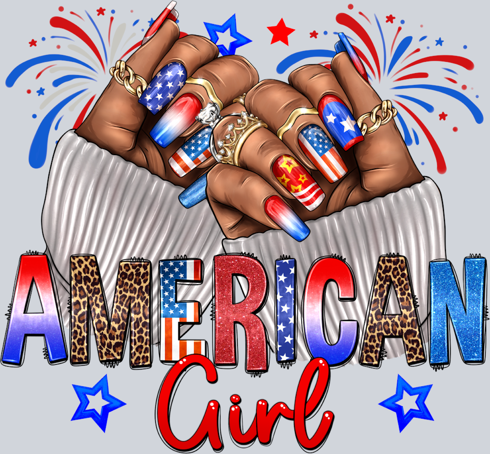 American Girl Nails - STK00222 (DTF Transfers)