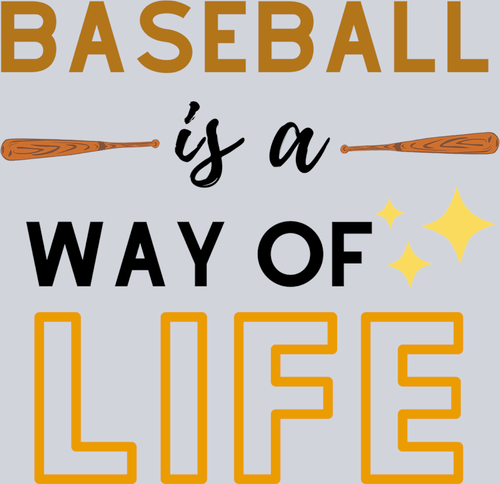 Baseball Is A Way Of Life - Black - STK00405 (DTF Transfers)
