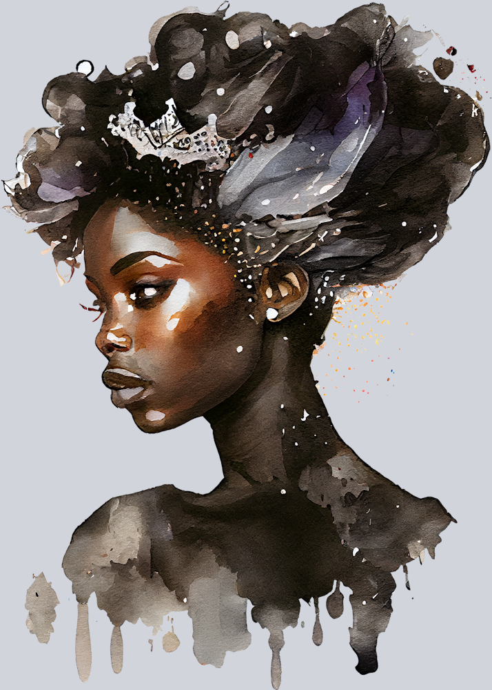 Black Queen Dark Beauty - STK00918 (DTF Transfers)