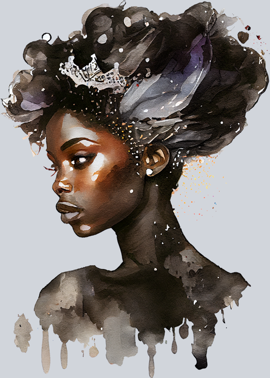 Black Queen Dark Beauty - STK00918 (DTF Transfers)