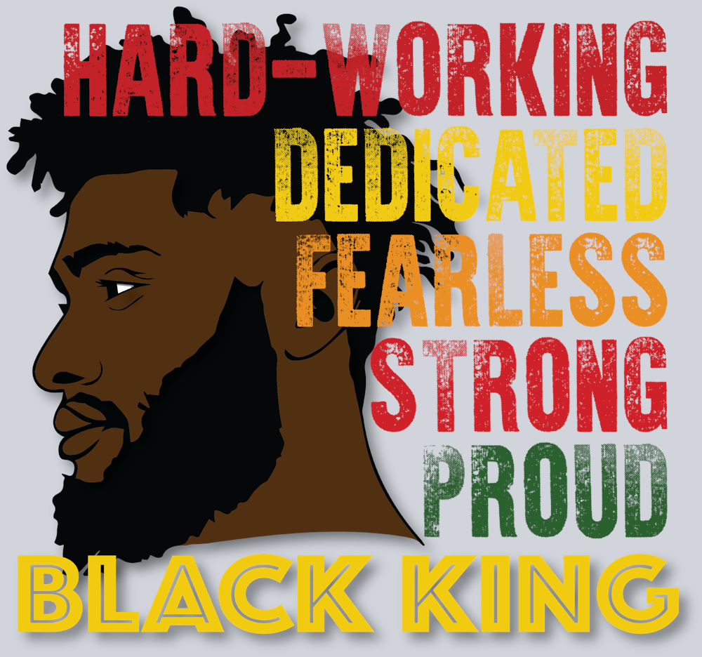 Black King Hardworking Dedicated - STK00831 (DTF Transfers)