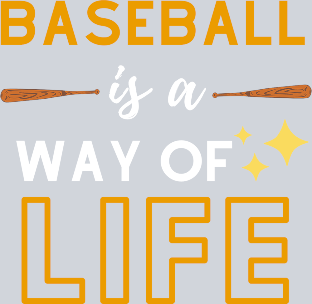 Baseball Is A Way Of Life - White - STK00406 (DTF Transfers)