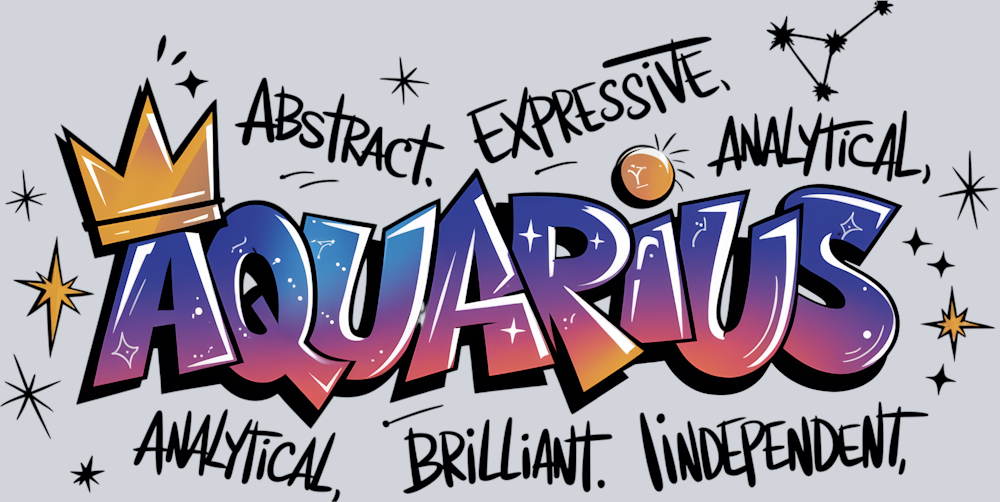 Aquarius Graffiti - STK00287 (DTF Transfers)