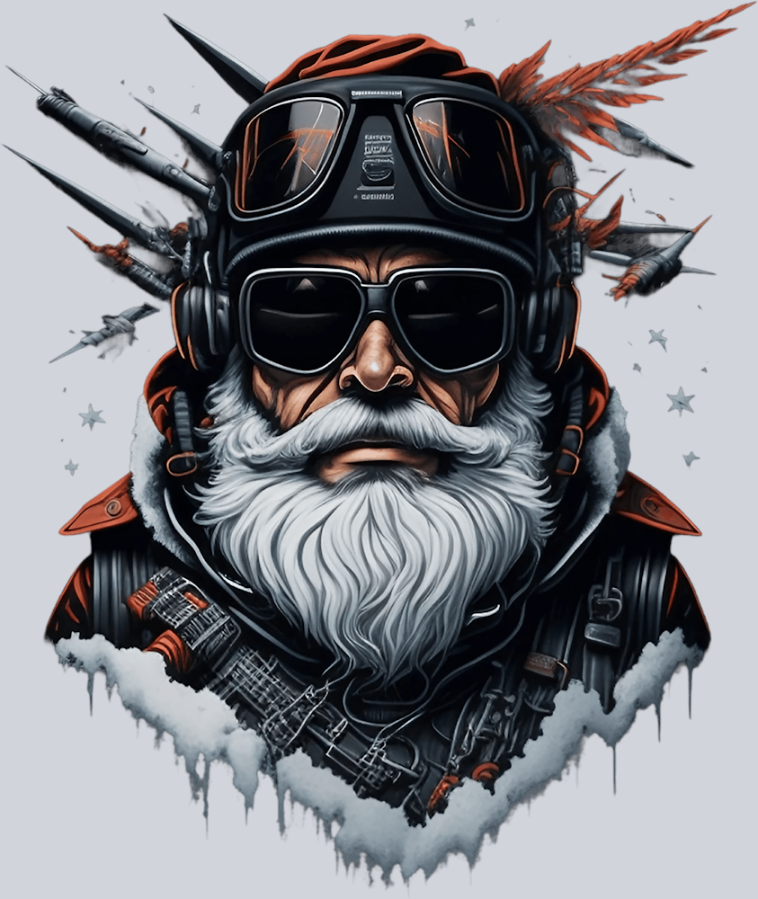 Aviator Santa 1 - STK00345 (DTF Transfers)
