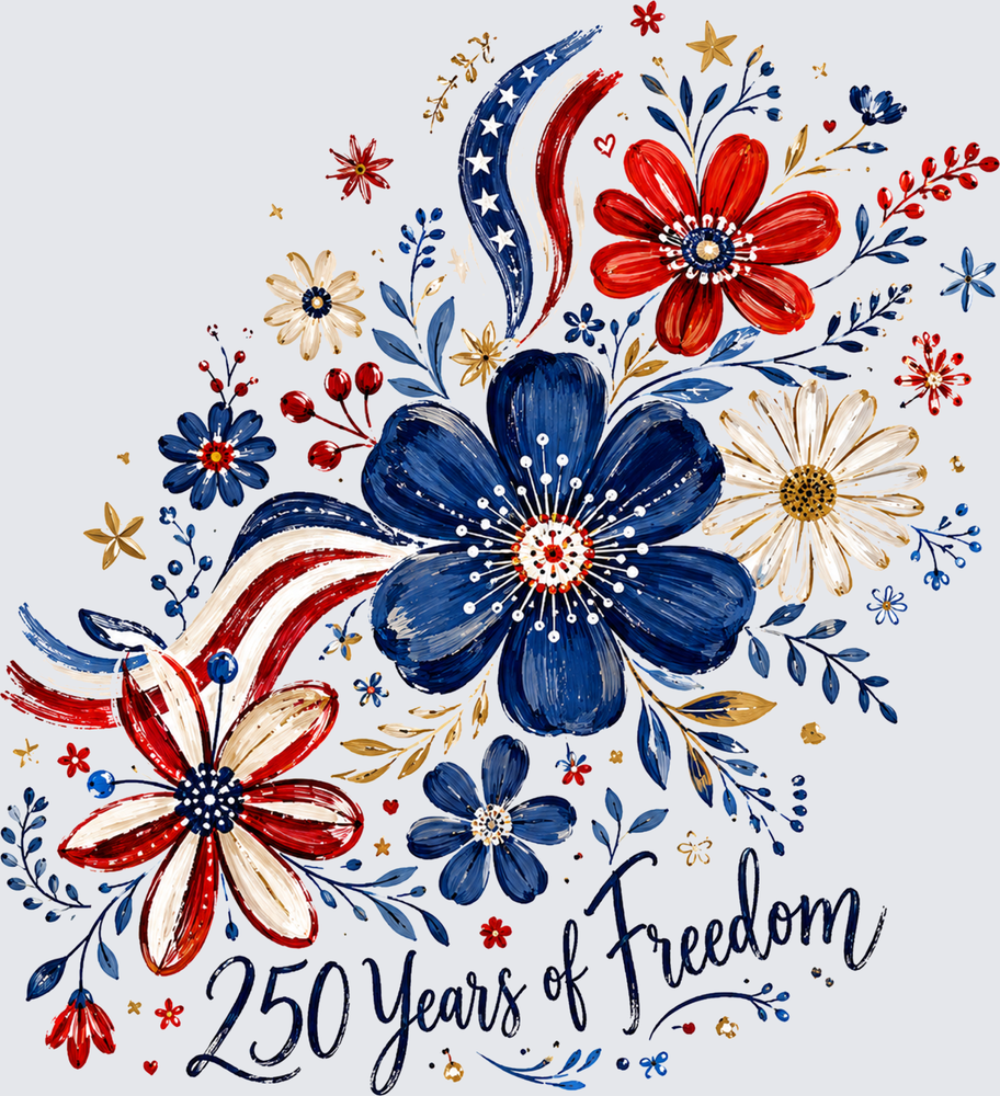 250 Years Floral - STK07775 (DTF Transfers)