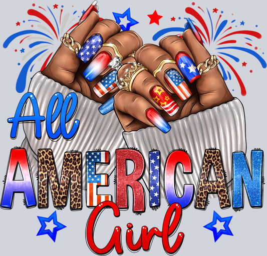 All American Girl Nails - STK00098 (DTF Transfers)