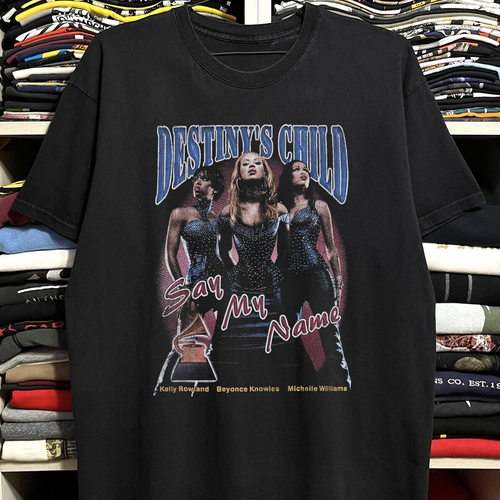 Rare Destiny's Child Say My Name Tour Washed Black Tee